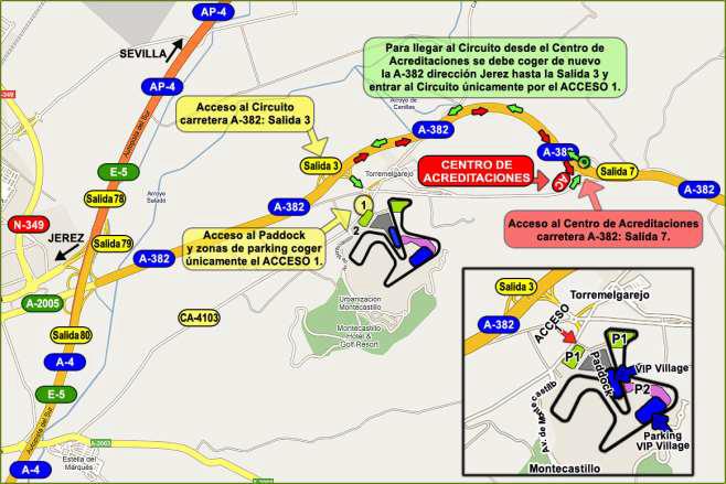 Plan Accreditationszentrum und Circuit de Jerez-Angel Nieto